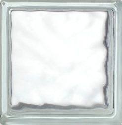 Clear Glass Block Ocean Wave 19x19x8cm