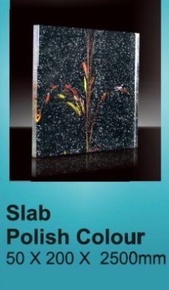 Glass PIllar Slab Polished Colour